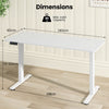 140 x 60 cm Height Adjustable Desk Electric Standing Desk Home Office White