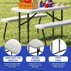 Kids Table and Chairs Set Folding Children Dinner and Learning Table Bench Chair
