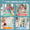 Toddler Indoor Activity Playground 4 in 1 Kids Slide Playset with Climber