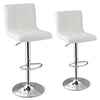 2Pcs Bar Stool PU Leather Bar Chairs Adjustable Kitchen Dining Stools w/Footrest
