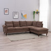 L-Shaped Corner Sofa, Sectional Couch with Built-in USB Port Chaise