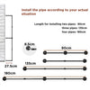 Heavy Duty Clothes Rail Pipe Garment Rack Wall Mounted Hanging Pole Fitting Room