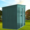 Pent Roof Garden Shed 8 x 4ft Galvanized Steel Shed House Outdoor Storage w/Base