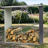 Galvanised Firewood Log Holder Wood Storage Rack Cabin LogStore Bike Garden Shed