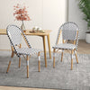French Bistro Accent Chair Set of 2 Outdoor Armless Dining Chairs