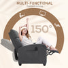 Recliner Chair Faux Leather Massage Reclining Armchair with Padded Backrest