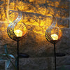 Solar Powered Sun/Half Moon/Flame LED Stake Light Warm White Garden Outdoor Lamp