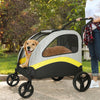 Large Dogs Stroller Foldable Pet Travel Carriage Breathable &Portable 45.5” Tall