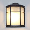 Vintage Wall Light Iron Metal Lantern Lamp with Glass Shade Cover Indoor Outdoor