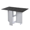 Kitchen Mobile Drop Leaf Dining Table Folding Desk Storage Open Shelves On Wheel