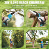 2 IN 1 Cordless Pole Chainsaw Long Reach Cutter Pruner Saw 2Batteries Charger UK
