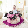 4-in-1 Baby Walker Foldable Activity Push Walker w/ Adjustable Height & Speed