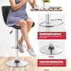 2x Bar Stools Gas Lift Swivel Stools Home Breakfast Pub Counter Chair PU Leather