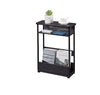 Side Table with Storage Shelf, 3 Tier Slim End Table Modern Sofa Table Bedside