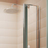 Bathroom Square Hinged Bath Screen & Fixed Panel 6mm Toughened Glass Modern