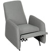 Push Back Recliner Armchair w/ Adjustable Leg Rest for Living Room Bedroom Grey