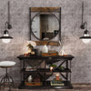 Industrial Wall Mirror Metal Frame Wall Mounted Home Bathroom Fireplace Mirror