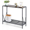 2-Tier Console Table Side/End Table w/Mesh Shelf Entryway Hallway Vintage Tables