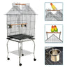Open Top Large Metal Rolling Bird Cage for Budgie Parrot Canary Cockatiel 139cm