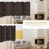 6 Panel Room Divider Privacy Screen Wall Folding Partition Hand-woven Rattan