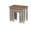Corona Nest of Tables Grey Wax Piccolo Solid Pine 3 Living by
