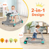 2-in-1 Baby Walker Foldable Activity Baby Push Walker Adjustable Height & Speed