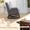 Modern Rocking Chair Upholstered Fabric Armchair Accent Glider Rocker Chair