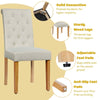 Parson Accent Diner Chairs Dining Room Chairs Set of 2 w/Padded Seat-Beige