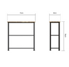 Small Console Table Vintage Industrial Sideboard Rustic Metal Narrow Shelf Unit