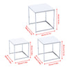 Nest Of 3 Nested Nesting Tables Side End Coffee Table Glass/Wood for Living Room