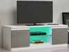Modern TV Unit Cabinet TV Stand - Matt Body & High Gloss Doors LED Light Option