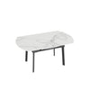 Retractable Dining Table Heavy Duty Sintered Stone Variable Shape for 4-10 Seat
