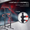 Steel Multi-Use Exercise Power Tower Station Adjustable Height w/ Grips 120kg