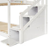 Kids Toddlers Bunk Bed Double Pine Wooden High Sleeper 3FT Single Size Bed Frame