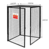 Lockable Gas Bottle Cage Collapsible Cylinder Storage Galvanise Steel Mesh Black