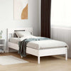 Bed Frame with Headboard White 90x200 cm Solid Wood Pine