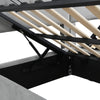 Upholstered Bed with Storage Ottoman Bed Frame Spliced Bed with 2x Single Bed