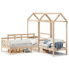 Day Bed and Set with Roof 90x200 Solid Wood Pine U5V0