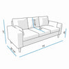 Upholstered Fabric Sofa Suite Set,2 & 3 Seater Couch Settee,Storage Side Pockets