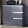 3 Drawers 1 Door Sideboard Kitchen Wood Storage Cupboard File Cutlery Cabinet UK
