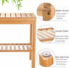 Bamboo Shower Bench, Bath Seat Stool, Spa Foot Rest Shaving Stool, Shelf