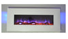 2025 TRUFLAME™ 50 INCH WIDE LED FLAMES WHITE GLASS WALL MOUNTED ELECTRIC FIRE