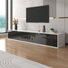 LED TV Stand Black Cabinet Entertainment Unit RGB Lights Floating / Freestanding