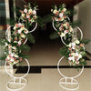 2Pcs Half Moon Metal Frame Wedding Arch Backdrop Stand Flower Display Prop 189cm