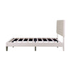 4ft6 Double Bed Frame Upholstered Platform Bed with Adjustable Headboard Beige