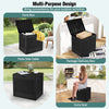 All-Weather Patio Plastic Storage Bin with Lockable Lid-Black