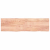 Wall Shelf Light Brown 220x60x(2-6) cm Treated Solid Wood Oak