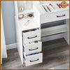Large Dressing Table Stool Set with 3 color LED Light Mirror Vanity Make up Desk