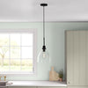 Pendant Light Over Island Hanging Lighting Industrial Clear Glass AdjustableCord