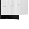 TV Stand TV Unit Sideboard Cabinet 3-Door 2-Drawer Storage Furniture White+Black